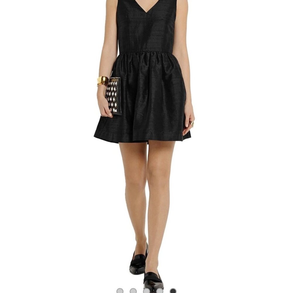 House of‎ Holland Mini Dress Womens 6 Black Bow Back Cutout LBD Coquette Party